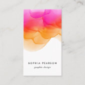 Sunset Waterverf Blot | Verticale sociale media Visitekaartje (Voorkant)