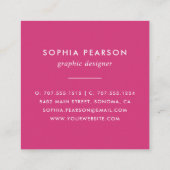 Sunset Waterverf Blot Vierkante Visitekaartje (Achterkant)