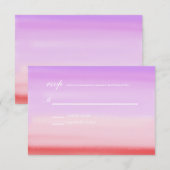 Sunset Waterverf Monogram Collectie | RSVP Kaartje (Voorkant / Achterkant)
