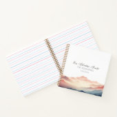 Sunset Waterverf Mountain bruiloft gastenboek Notitieboek (Binnen)