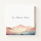 Sunset Waterverf Mountain bruiloft gastenboek Notitieboek (Achterkant)