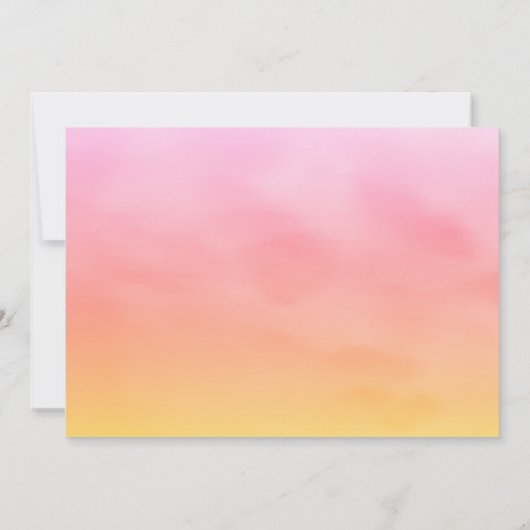 Sunset Waterverf Palm Leaves Rehearsal Dinner Kaart (Achterkant)