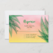Sunset Waterverf Palm Leaves RSVP (Voorkant)
