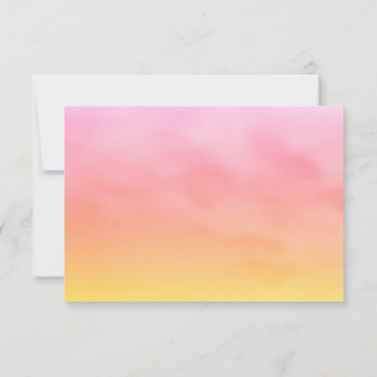 Sunset Waterverf Palm Leaves RSVP (Achterkant)