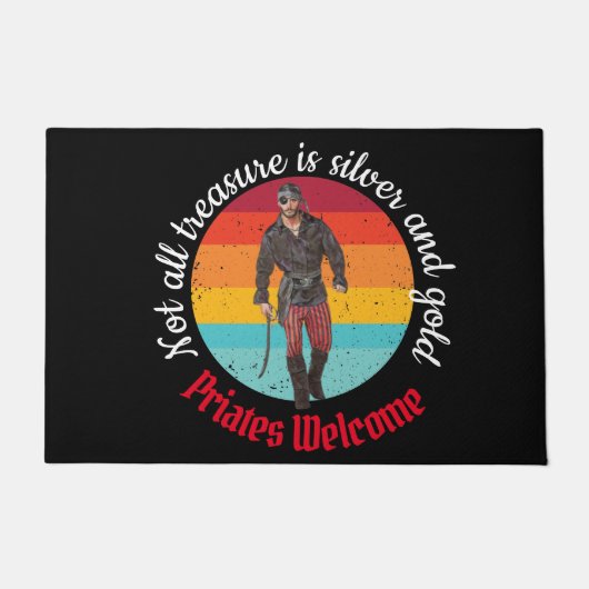 Sunset Waterverf Pirate Deurmat (Voorkant)