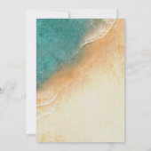 Sunset Waterverf Shoreline Tropical Beach Wedding Kaart (Achterkant)