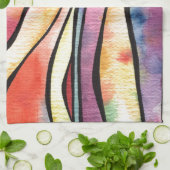 Sunset Waterverf Theedoek (Gevouwen)