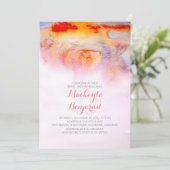 Sunset waterverven vrijgezellenfeest kaart (Staand voorkant)