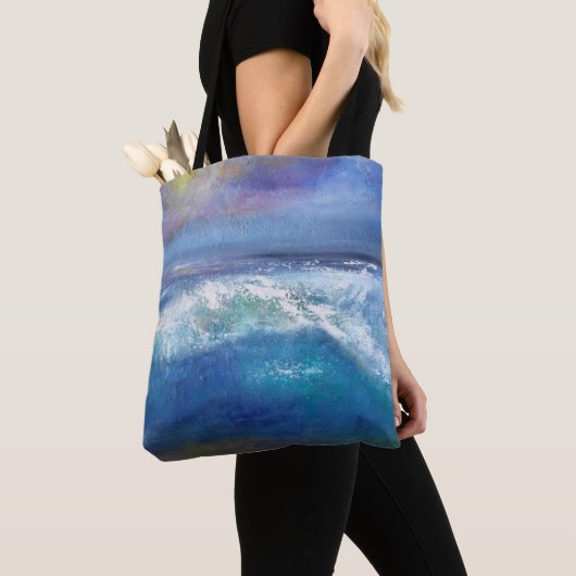 Sunset Wave Canvas tas (Dichtbij)
