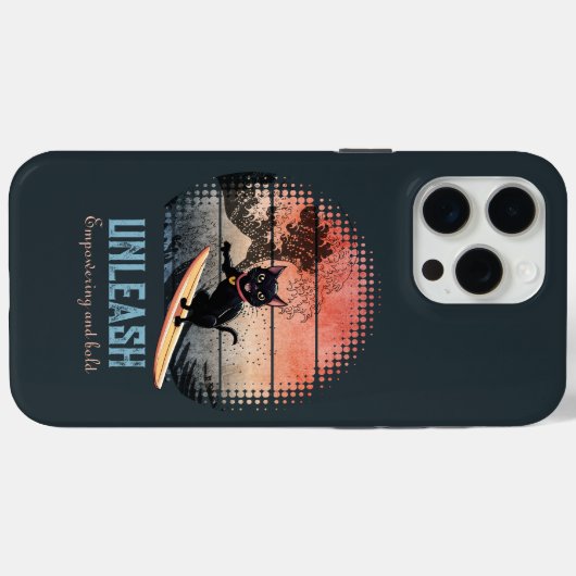 Sunset Wave-Riding Cat Case-Mate iPhone Case (Achterkant (horizontaal))