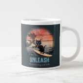 Sunset Wave-Riding Cat Grote Koffiekop (Rechts)