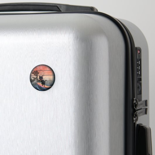 Sunset Wave-Riding Cat Magneet (Insitu (bagage))