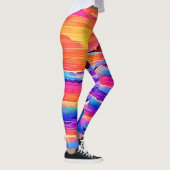 Sunset Waves: levendige kustdroom Leggings (Rechts)