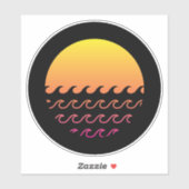 Sunset Waves Sticker (Vel)