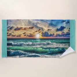 Sunset Waves Strandlaken