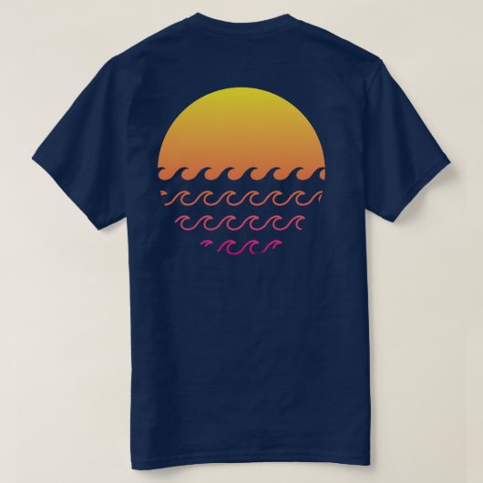 Sunset Waves T-shirt (Design achterkant)