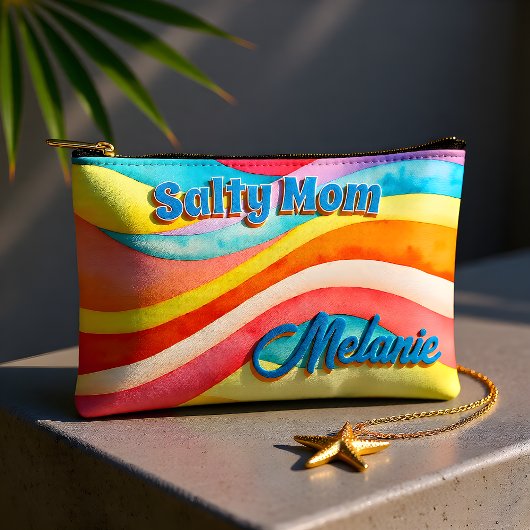 Sunset Waves Watercolor Mom Etui