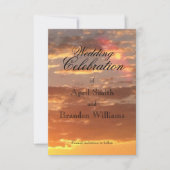 Sunset Wedding Bewaar de datum Save The Date (Voorkant)