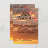 Sunset Wedding Bewaar de datum Save The Date (Voorkant / Achterkant)