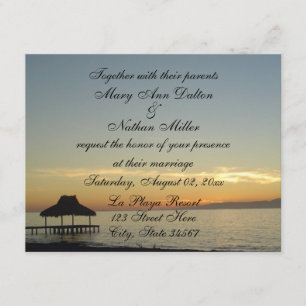 Sunset Wedding Invitation (uitnodigingen voor een  Kaart