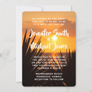 Sunset Wedding Kaart
