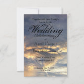 Sunset Wedding Kaart (Voorkant)