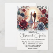 Sunset Wedding Kaart (Voorkant / Achterkant)