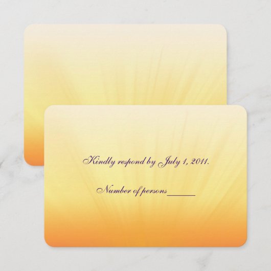 Sunset Wedding RSVP (Voorkant / Achterkant)