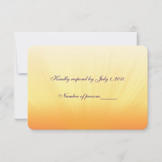 Sunset Wedding RSVP Kaartje (Voorkant)