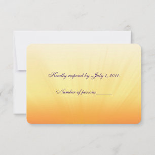 Sunset Wedding RSVP Kaartje