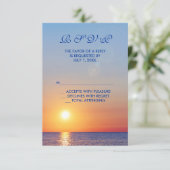 Sunset Wedding RSVP Kaartje (Staand voorkant)