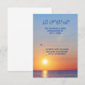 Sunset Wedding RSVP Kaartje (Voorkant / Achterkant)