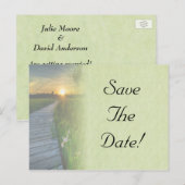 Sunset Wedding Save the Date Kaart (Voorkant / Achterkant)