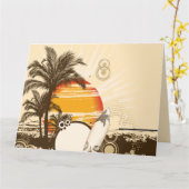 Sunset - Wenskaart Kaart (Gele Bloem)