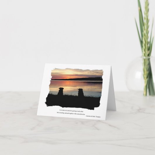 Sunset Wenskaart Kaart (Voorkant)