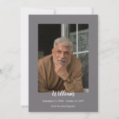 Sunset Wheat Field Photo Celebration of Life Kaart (Achterkant)