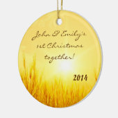Sunset Wheat Land Gepersonaliseerde naam Ornament (Links)