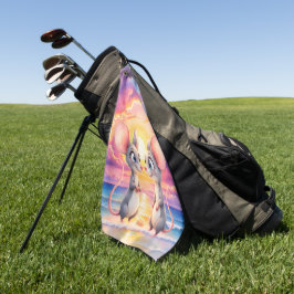 Sunset Whispers – Een Klein Liefdesverhaal.  Golfhanddoek