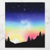 Sunset Wijn Etiket (Enkel label)