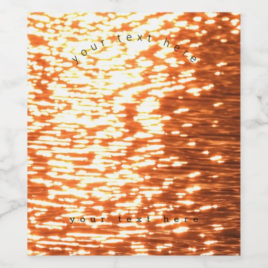 Sunset Wijn Etiket (Enkel label)