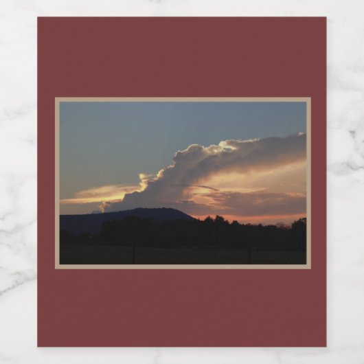 Sunset Wijn Etiket (Enkel label)