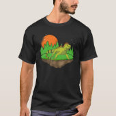 Sunset Wildlife Reptile Animal Lizard Pet Owner Ig T-shirt (Voorkant)
