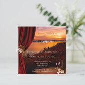 Sunset Winery or Vineyard Engagement Party Invitat Kaart (Staand voorkant)