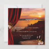 Sunset Winery or Vineyard Engagement Party Invitat Kaart (Voorkant)