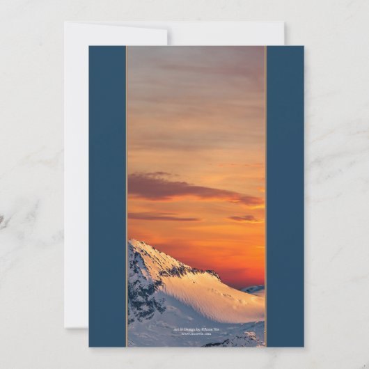 Sunset Winter Wonderland Bridal Shower Invitation Kaart (Achterkant)