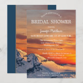 Sunset Winter Wonderland Bridal Shower Invitation Kaart (Voorkant / Achterkant)