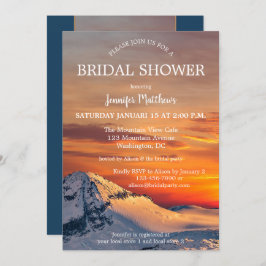 Sunset Winter Wonderland Bridal Shower Invitation Kaart