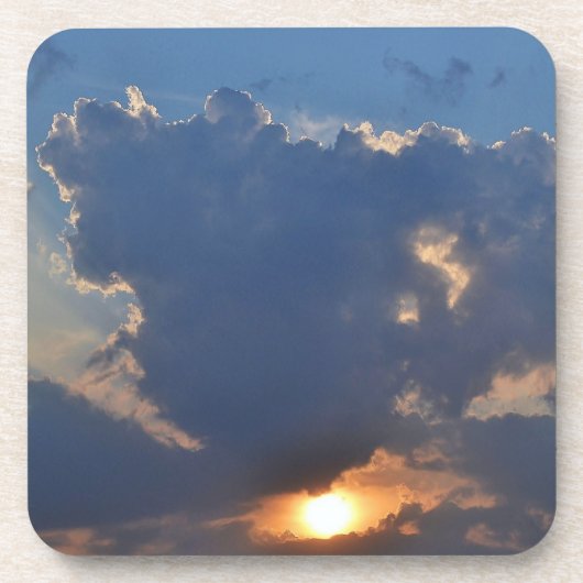 Sunset with Teacup Cloud Formation by STaylor Bier Onderzetter (Voorkant)