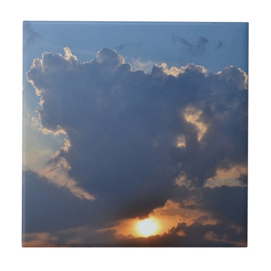 Sunset with Teacup Cloud Formation by STaylor Tegeltje (Voorkant)