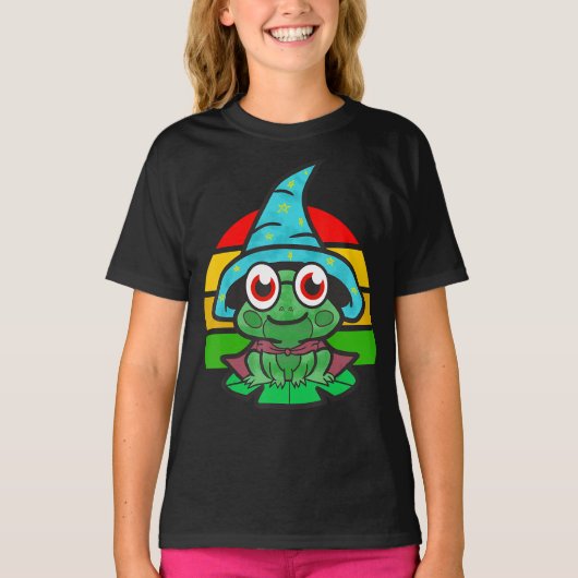 Sunset Wizard Frog T-Shirt (Voorkant)